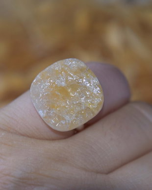 Inel din citrin druzy si argint 925