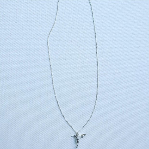 Lantisor argint - pandantiv pasare colibri