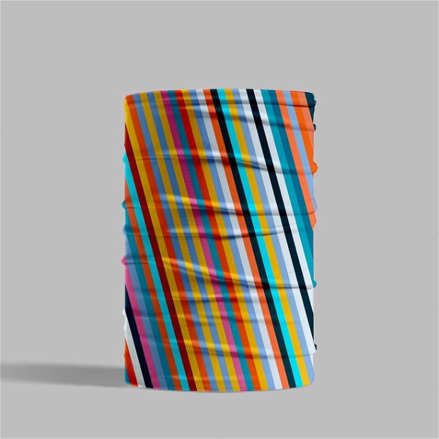 Esarfa Circulara tip Guler Handmade pentru Toate Sezoanele, Abstract Magia Culorilor, Multicolor, 40x25 cm