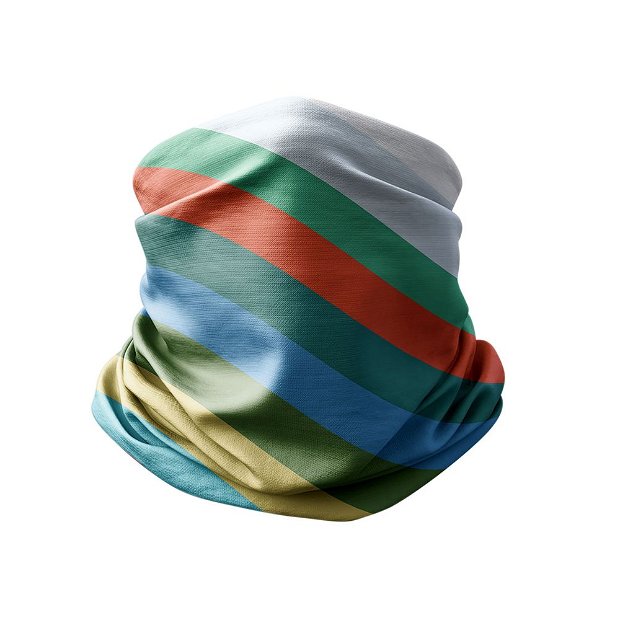 Esarfa Circulara tip Guler Handmade pentru Toate Sezoanele, Abstract Avalansa de Culori, Multicolor, 40x25 cm