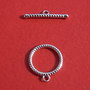 Inchizatoare toggle din argint .925 rodiat aprox 13x15 mm cu 4.3x18.3 mm