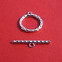 Inchizatoare toggle din argint .925 rodiat aprox 16.3x14 mm cu  4x20 mm