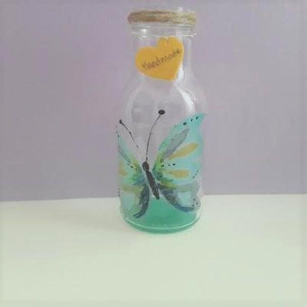 Vaza sticla pictată copacul vietii, buburuze sau alte modele