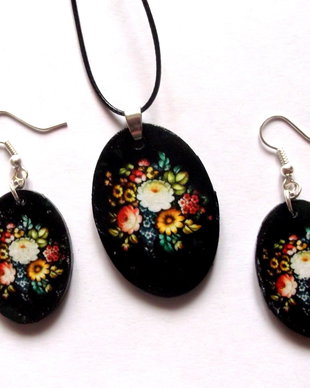 set bijuterii lemn 40476