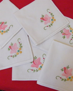set 6 servete de masa cu broderie