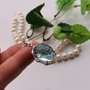 Colier blue  phantom quartz