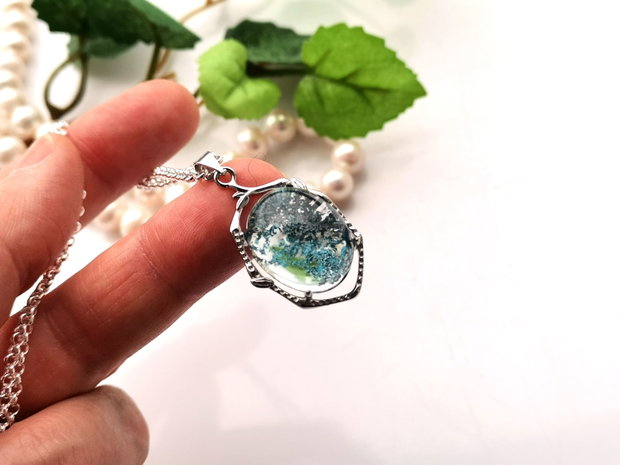 Colier blue  phantom quartz