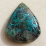 Cabochon crisocola lacrima mare (INDIA - lucrat manual) aprox 7x30x38.5 mm