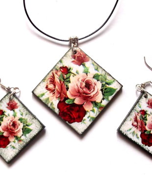 set bijuterii lemn 40485
