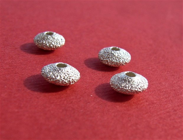 Disc stardust cu efect ''silver glitter'' din argint .925 aprox 3x6 mm
