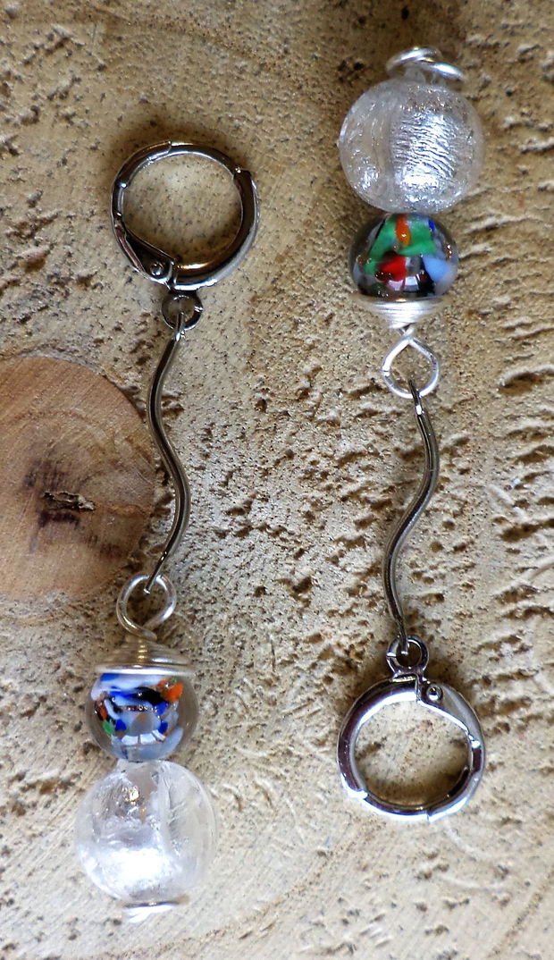 Cercei cu margele lampwork