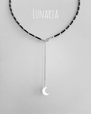 Colier/Choker argint cu Semilună LUNARIA