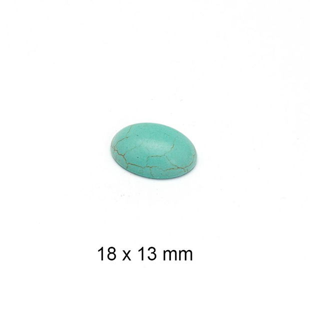 Cabochon Turcoaz sintetic, 18 x 13 mm, A993