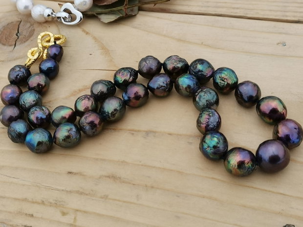 Colier perle black Edison