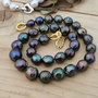 Colier perle black Edison