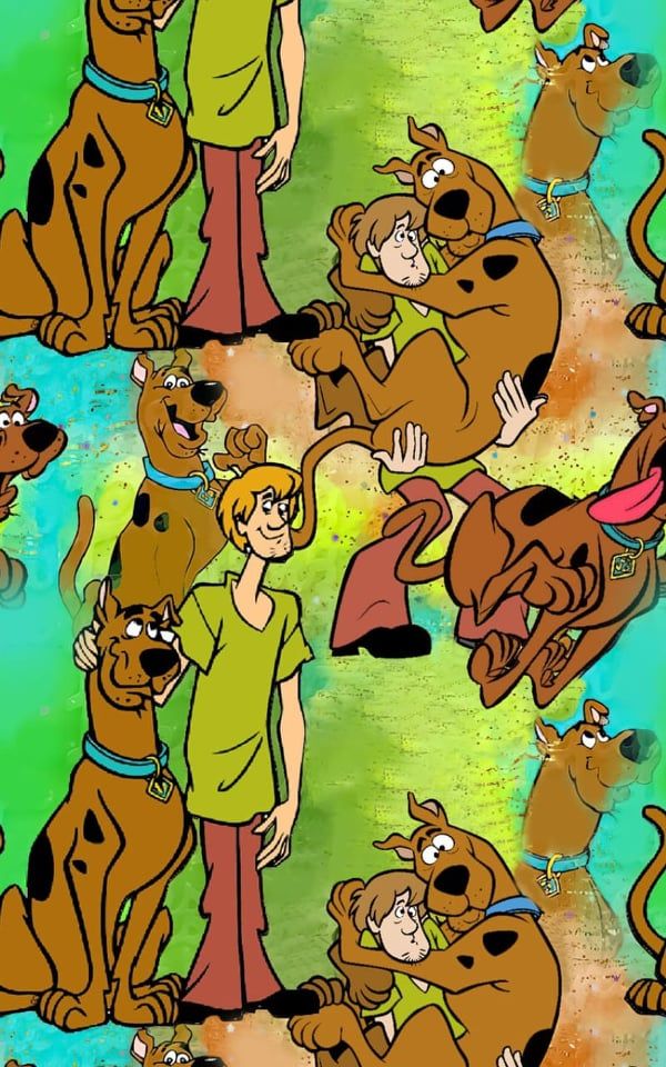 !imediat!Jerse buclat (french terry) - de la 57x90cm - elastic, Scooby Doo, cod C3