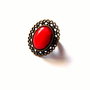 inel bronz cu jad rosu 40543