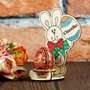 Suport oua Paste - Iepure lemn personalizat cu nume