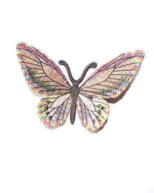 Fluture Brosa Brodata Pastel