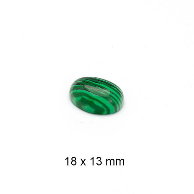 Cabochon malachit sintetic, 18 x 13 mm, A997