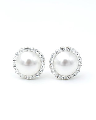 Cercei Swarovski Pearl & Crystal / Argint 925