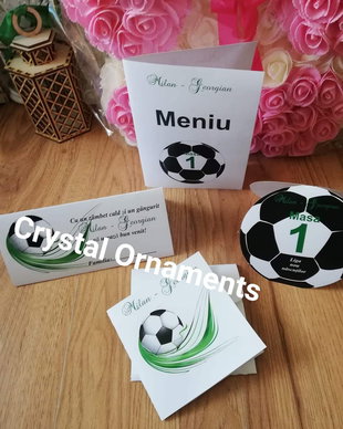 Invitație botez minge fotbal