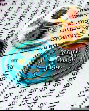 K1547 - Sigiliu pt ceara, inscriptia "made with love", cap interschimbabil, alama, fara maner, 30mm