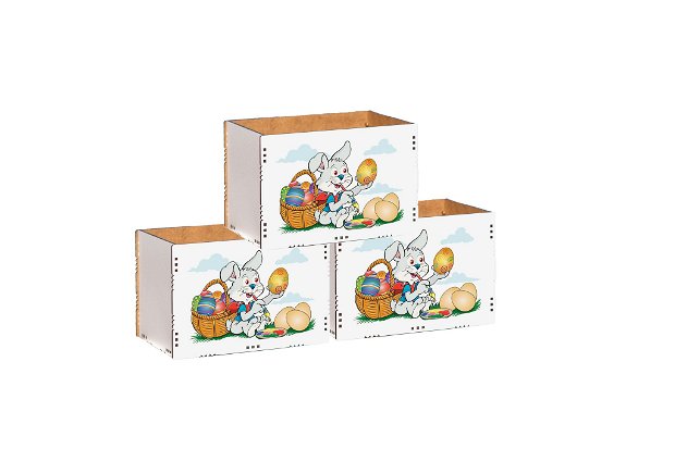 Set 3 cutii decorative cu Iepuras - CFP15030s