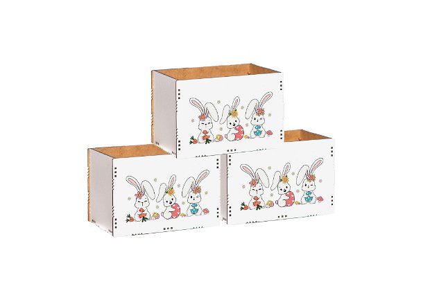 Set 3 cutii decorative cu Iepurasi - CFP15028s