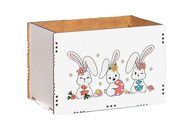 Set 3 cutii decorative cu Iepurasi - CFP15028s