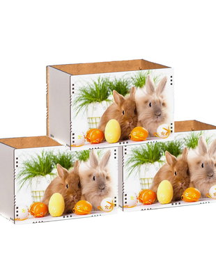 Set 3 cutii decorative cu Iepurasi - CFP15027s