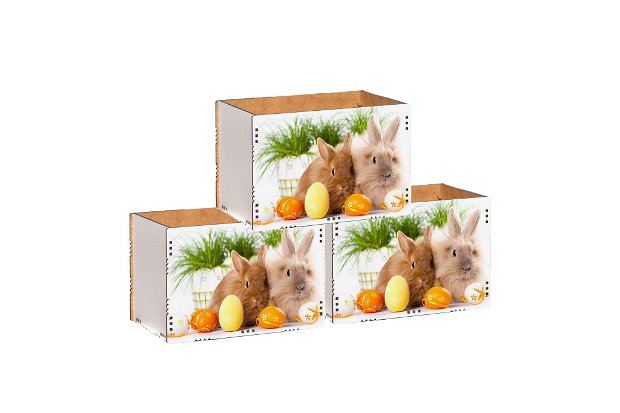 Set 3 cutii decorative cu Iepurasi - CFP15027s