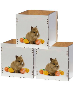 Set 3 cutii decorative cu Iepuras - CFP10034s