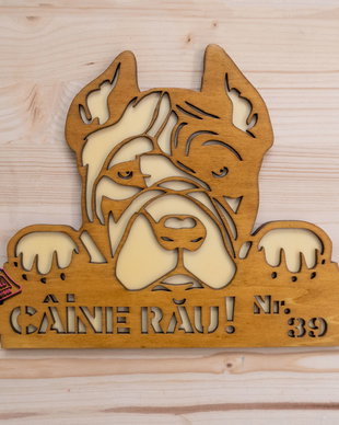 Indicator avertizare caine rau