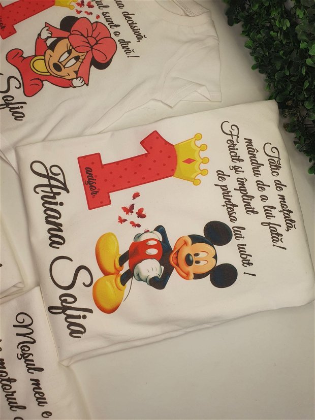 Tricouri mot / turta personalizate Minnie Mouse