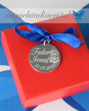Banut Mot/Botez/Ruperea Turtei / Argint 925 / 2,2 cm