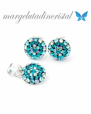 Set Swarovski  Chaton Ball / Argint 925