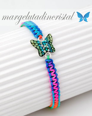 Bratara reglabila Swarovski / Argint 925  My Butterfly / Fluturasul meu
