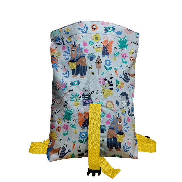 Rucsac Handmade Backpack pentru Copii, Animalele din Padure, Multicolor, 45x37 cm