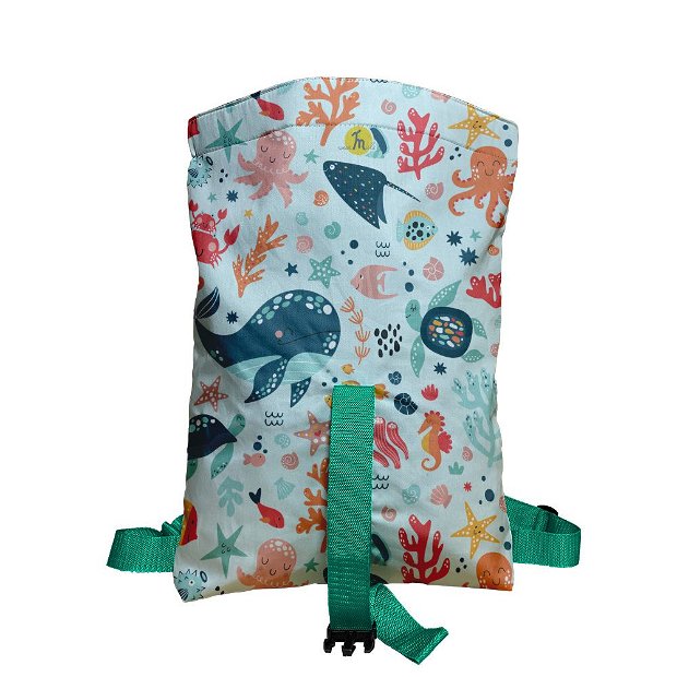 Rucsac Handmade Backpack pentru Copii, Lumea Subacvatica, Multicolor, 45x37 cm