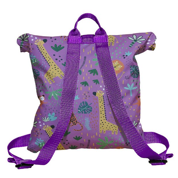 Rucsac Handmade Backpack pentru Copii, Animale din Jungla, Multicolor, 45x37 cm