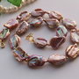 Colier perle lavender keshi
