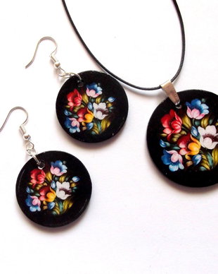 set bijuterii lemn 40682