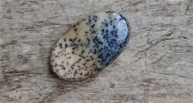 Cabochon opal dendritic, 43x26 mm