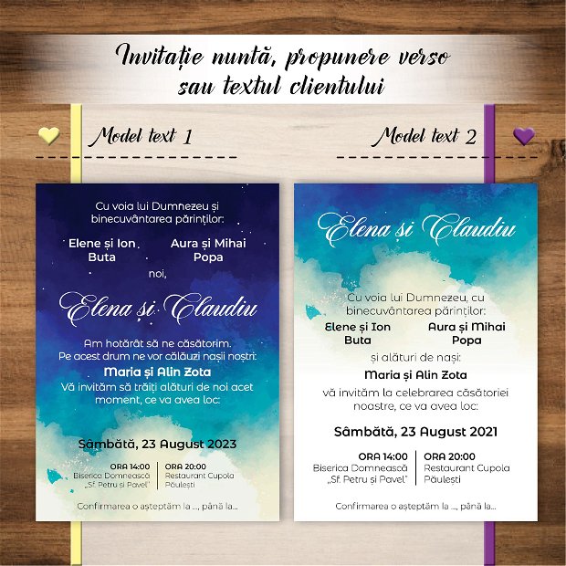 Invitație nuntă - CER ÎNSTELAT