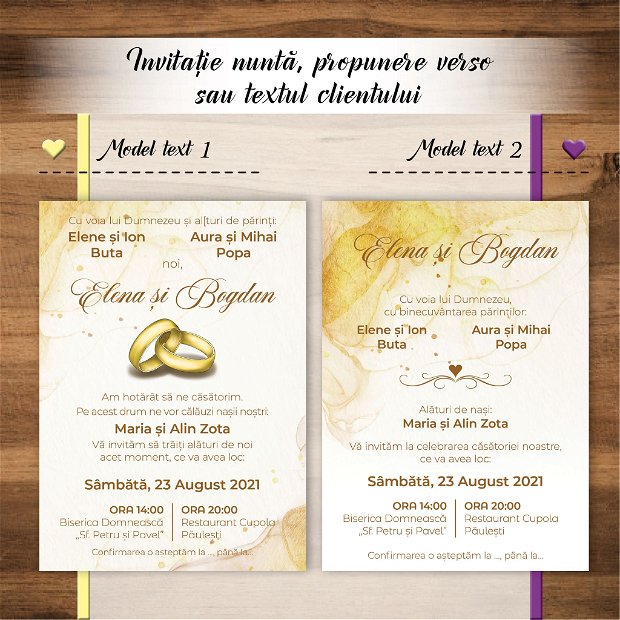 Invitație nuntă - AURIU