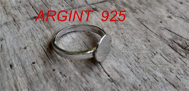 Baza inel argint 925 rodiat, platou 10-11 mm - reglabila