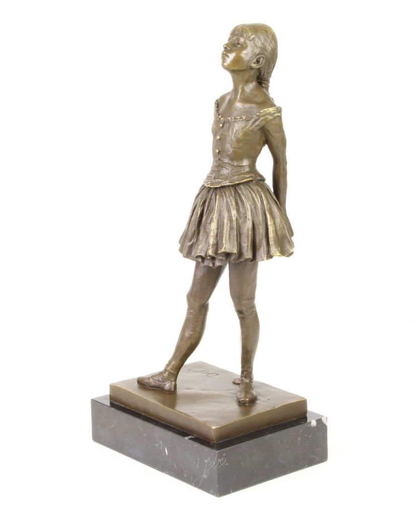 Dansatoare - statueta din bronz pictat pe soclu din marmura