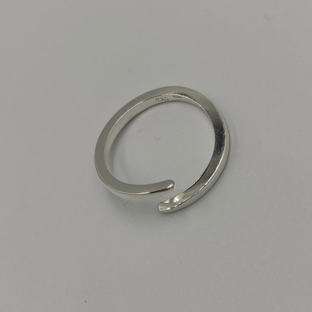 Inel reglabil minimalist, argint 925