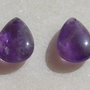 (2 bucati) Briolete ametist aprox 6.5x13-13.4x18 mm